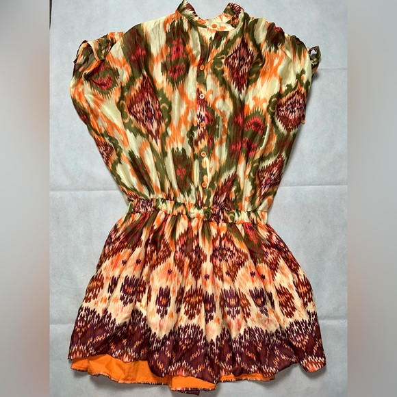 CQ by CQ ruched watercolor style print mini dress NWT size S/M - Picture 1 of 5